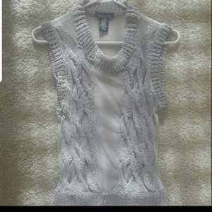 Sleeveless Sweater w/ Sheer Midsection